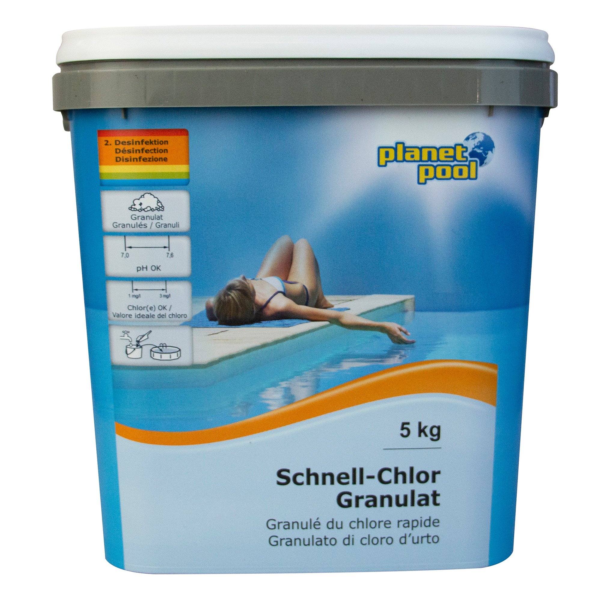 Planet Pool - Schnell-Chlor-Granulat, 5 kg